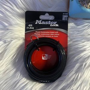 Masterlock 4Ft Preset Combination Cable Black Lock